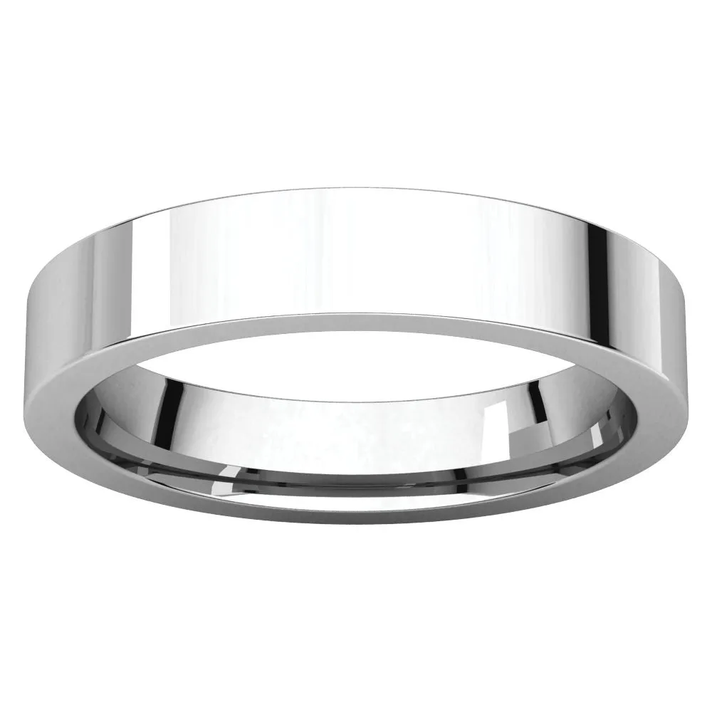 Platinum 4mm Flat Comfort Fit Band, Size 11
