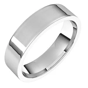 Platinum 5 mm Flat Comfort Fit Light Band Size 8
