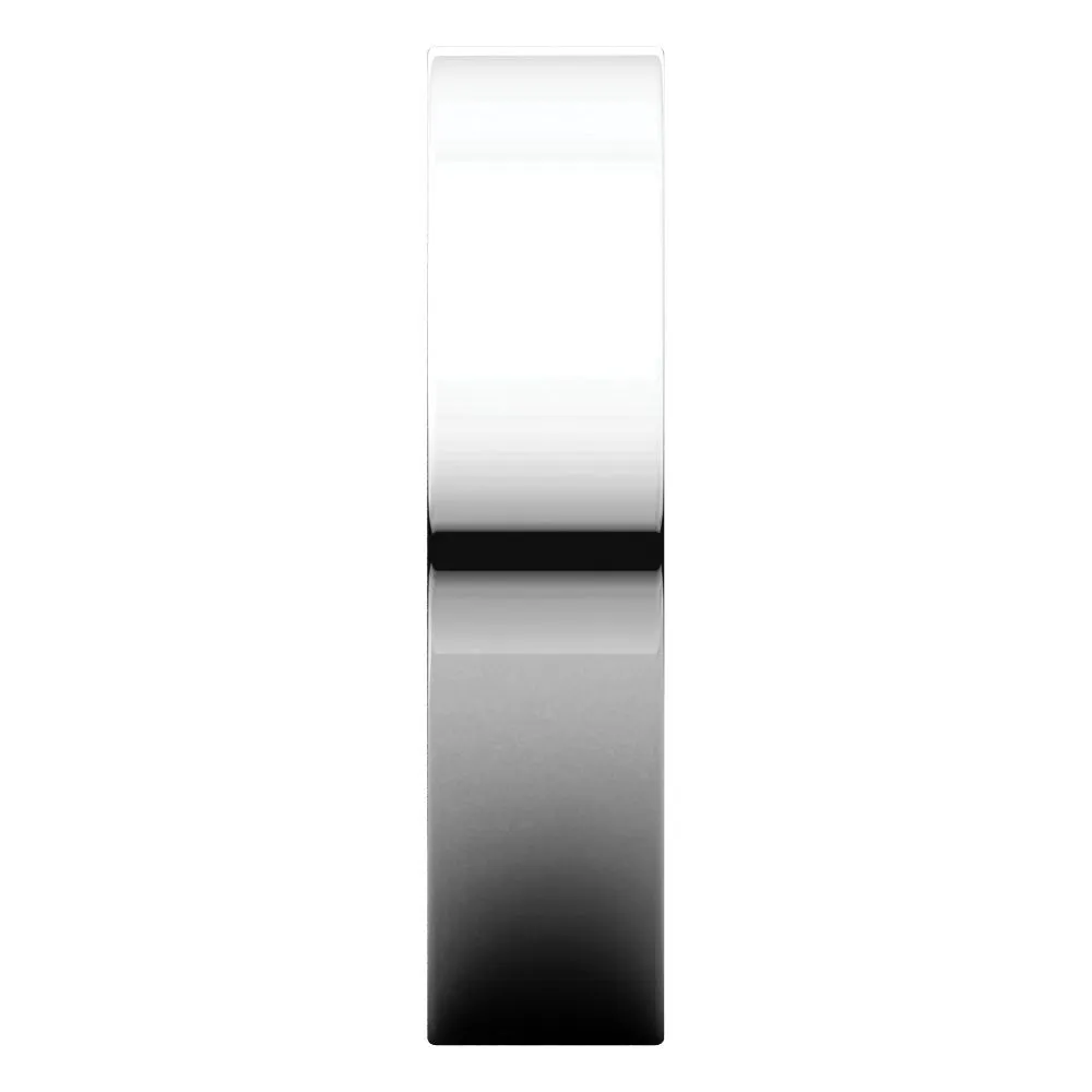 Platinum 5mm Flat Comfort Fit Band, Size 10