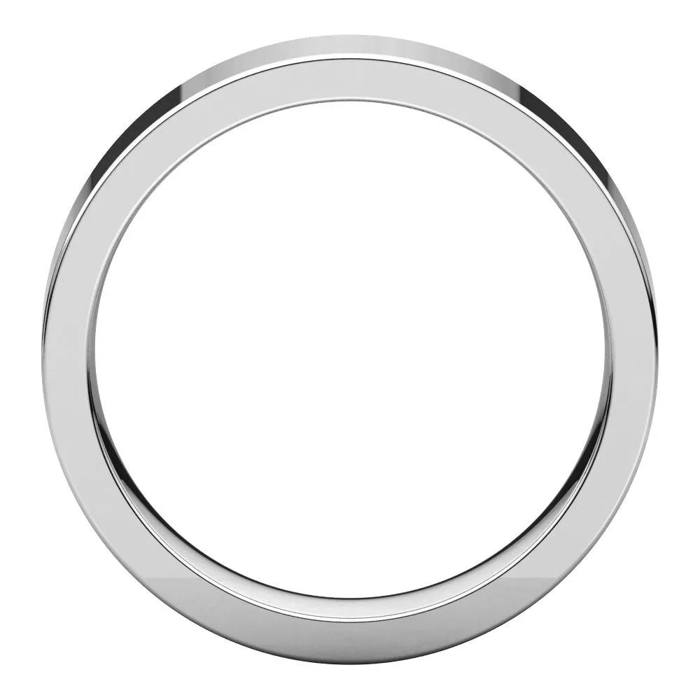 Platinum 5mm Flat Comfort Fit Band, Size 10