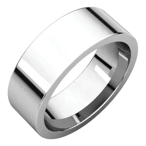 Platinum 7mm Flat Comfort Fit Band, Size 10.5