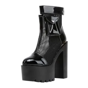 Pocket Mesh High-Heel Shoes SD00566