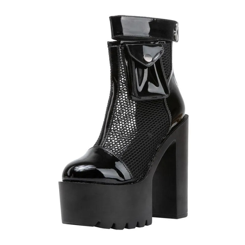 Pocket Mesh High-Heel Shoes SD00566