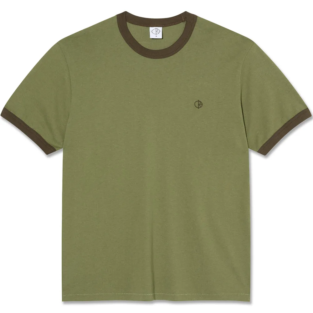 Polar Skate Co Ringer Tee Army Green/Brown