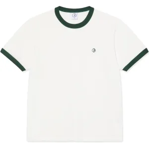 Polar Skate Co Ringer Tee Cloud White/Dark Green