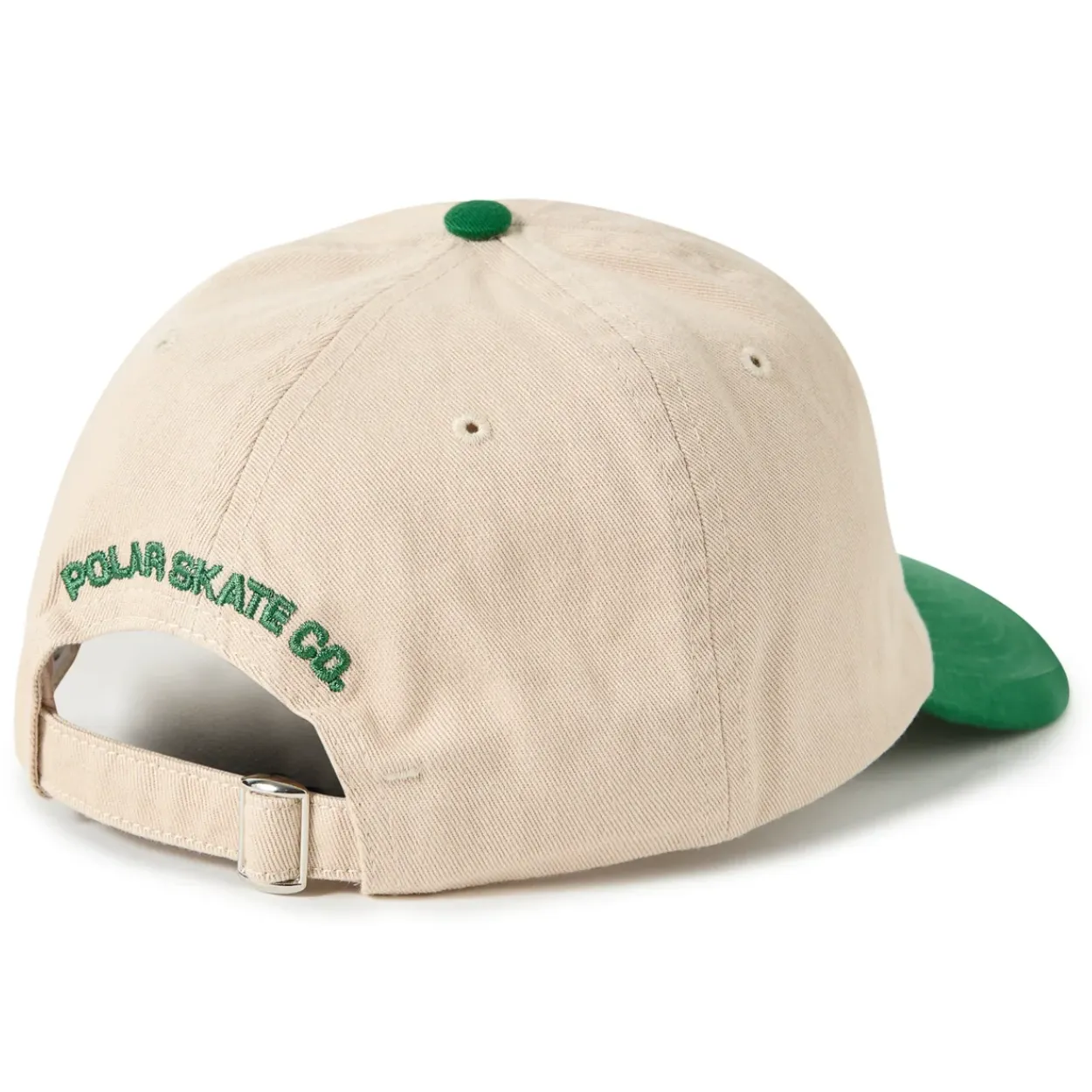 Polar Skate Co Sai Stroke Logo Cap | Ecru & Green