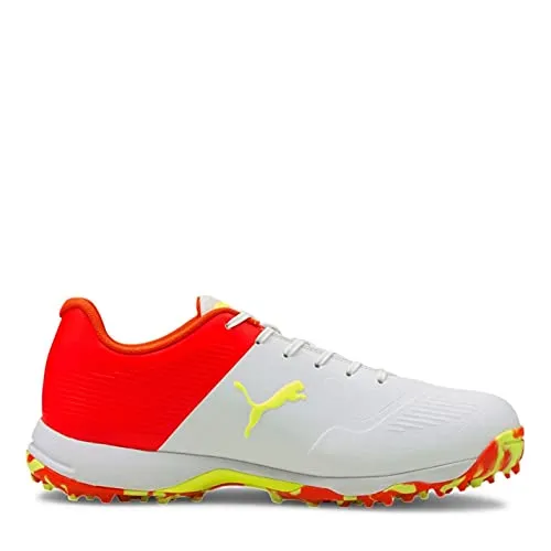 Puma Men's Red, Yellow & White Cricket Shoe- 10 UK