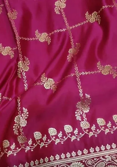 Pure Banarasi Mashru Satin Silk Saree