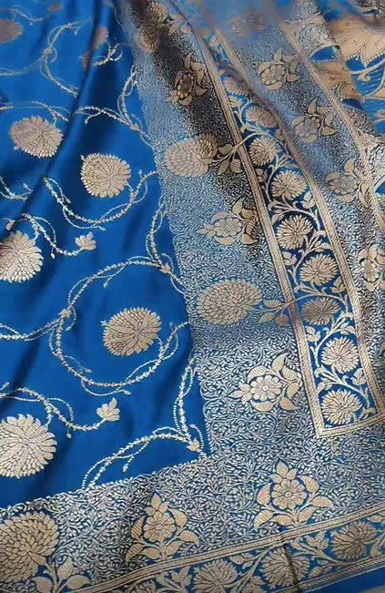 Pure Banarasi Mashru Satin Silk Saree