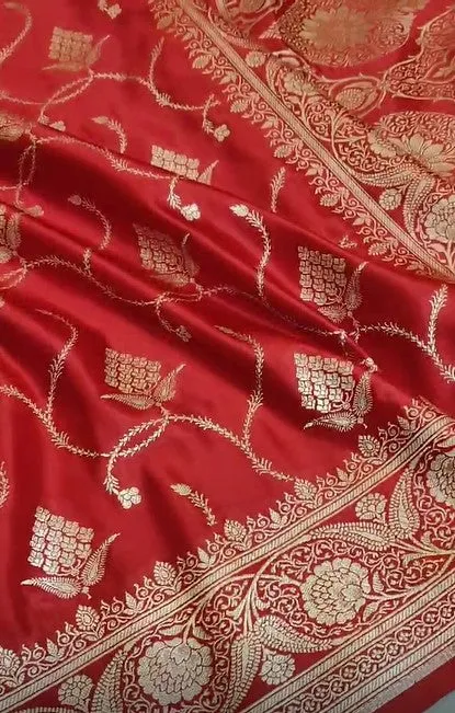Pure Banarasi Mashru Satin Silk Saree