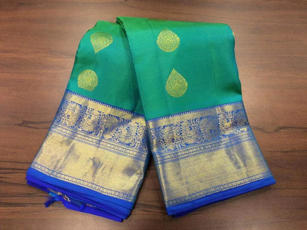 Pure Kanchipuram Silk Silver Zari Saree