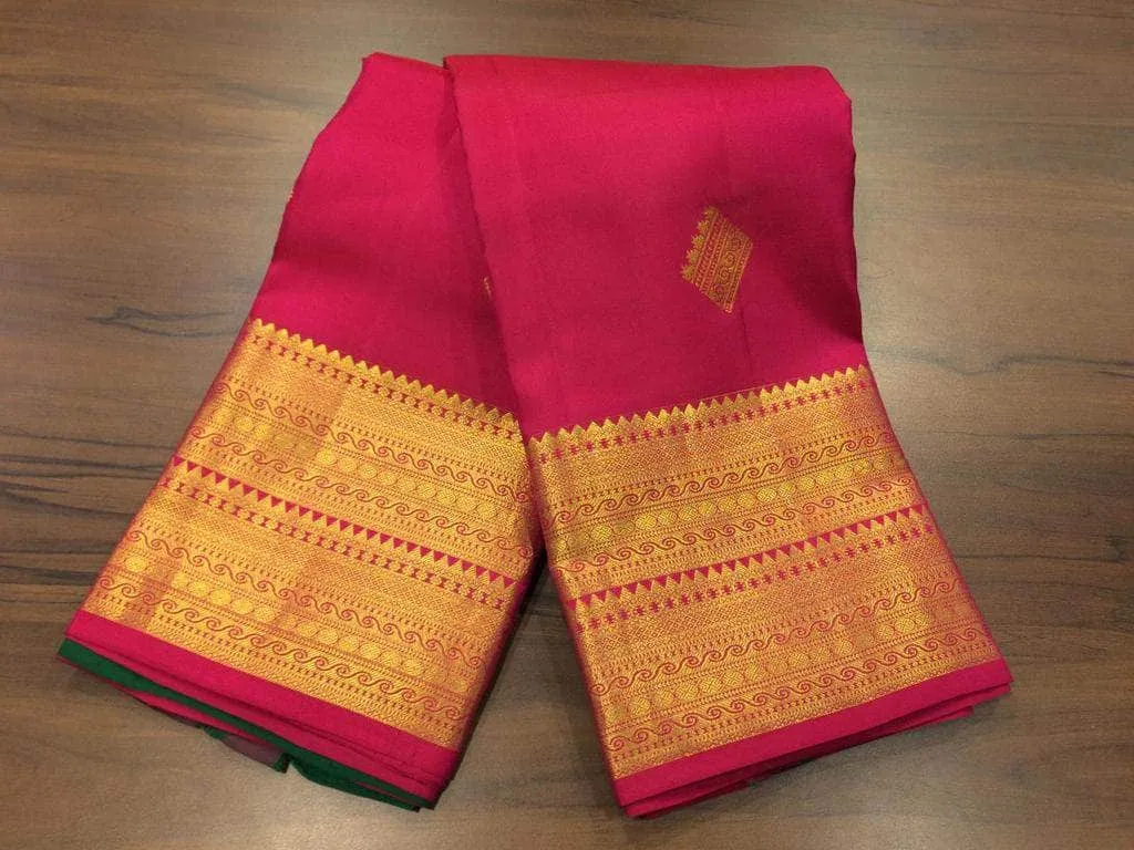 Pure Kanchipuram Silk Silver Zari Saree