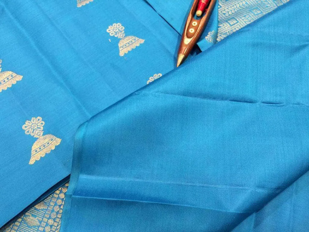 Pure Kanchipuram Silk Silver Zari Saree