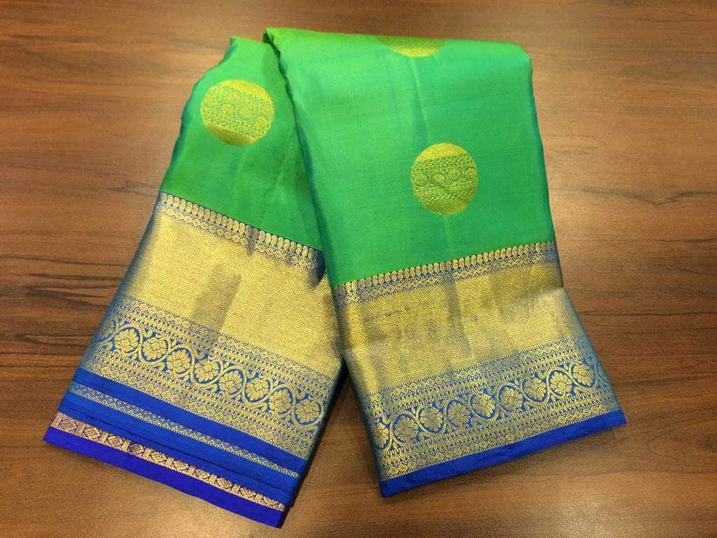 Pure Kanchipuram Silk Silver Zari Saree