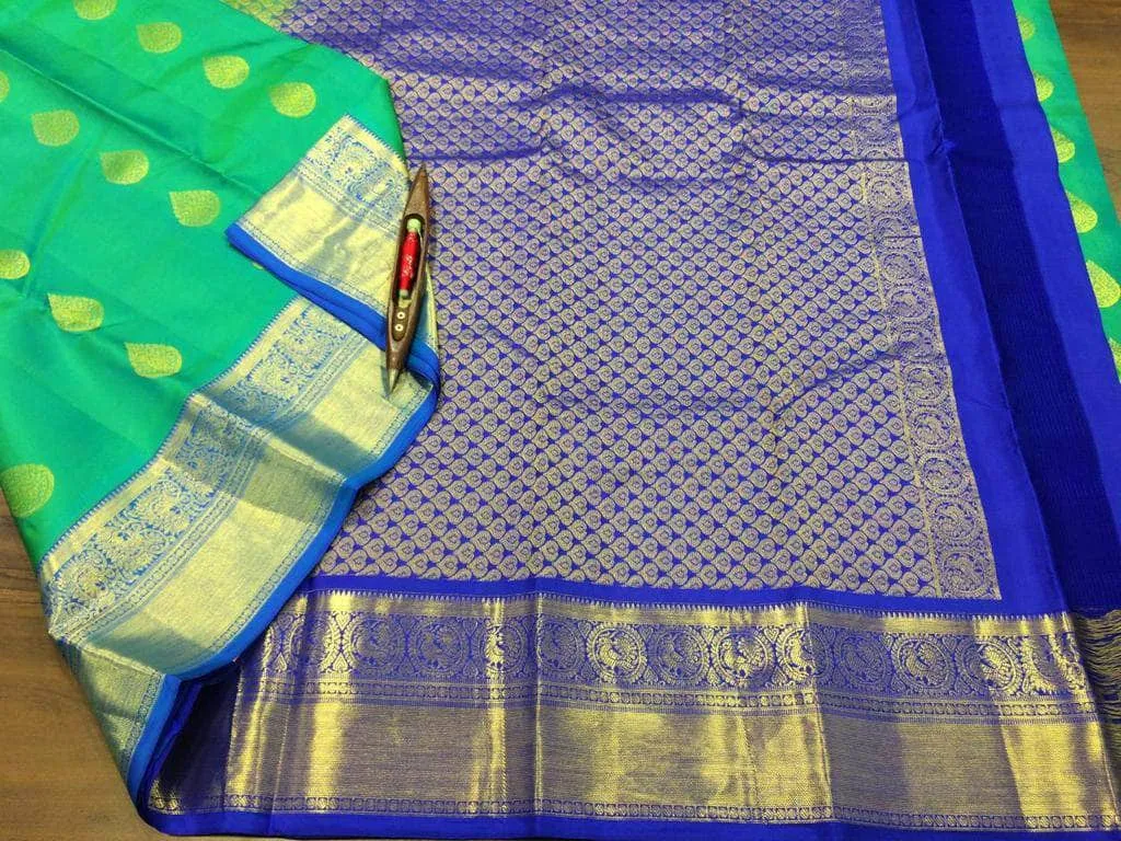Pure Kanchipuram Silk Silver Zari Saree