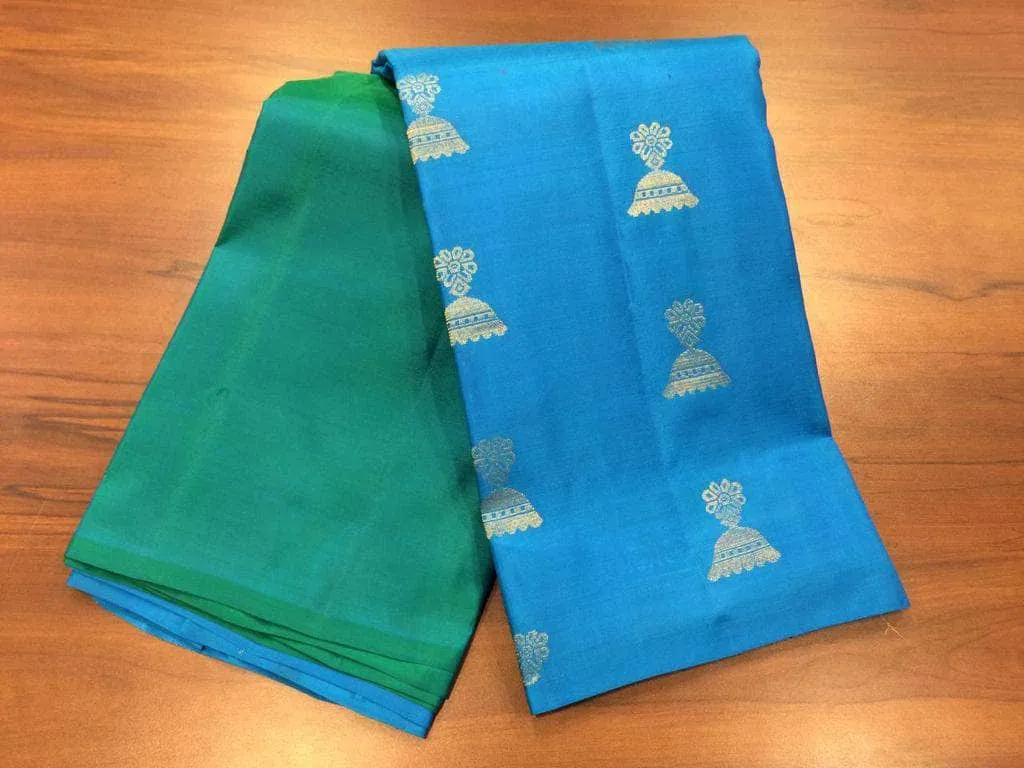 Pure Kanchipuram Silk Silver Zari Saree