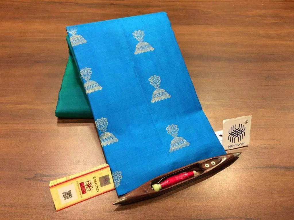 Pure Kanchipuram Silk Silver Zari Saree