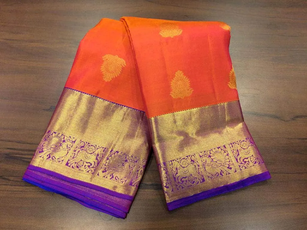 Pure Kanchipuram Silk Silver Zari Saree