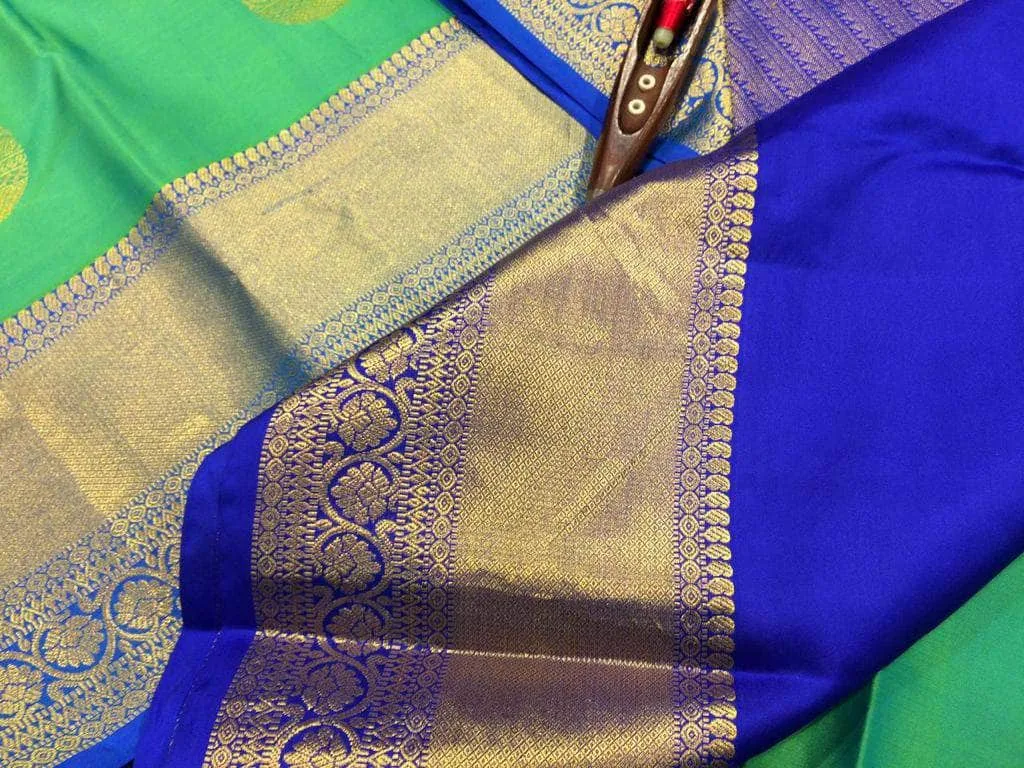 Pure Kanchipuram Silk Silver Zari Saree