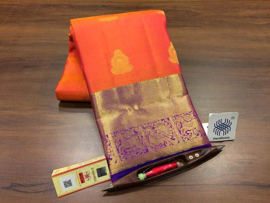 Pure Kanchipuram Silk Silver Zari Saree
