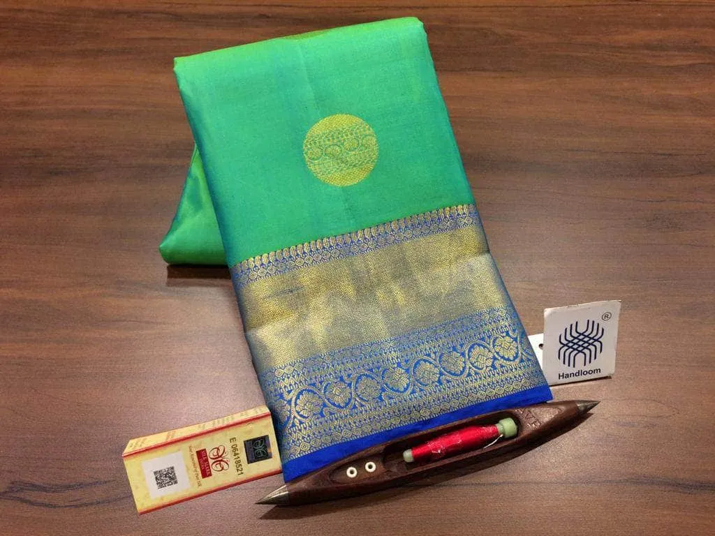 Pure Kanchipuram Silk Silver Zari Saree