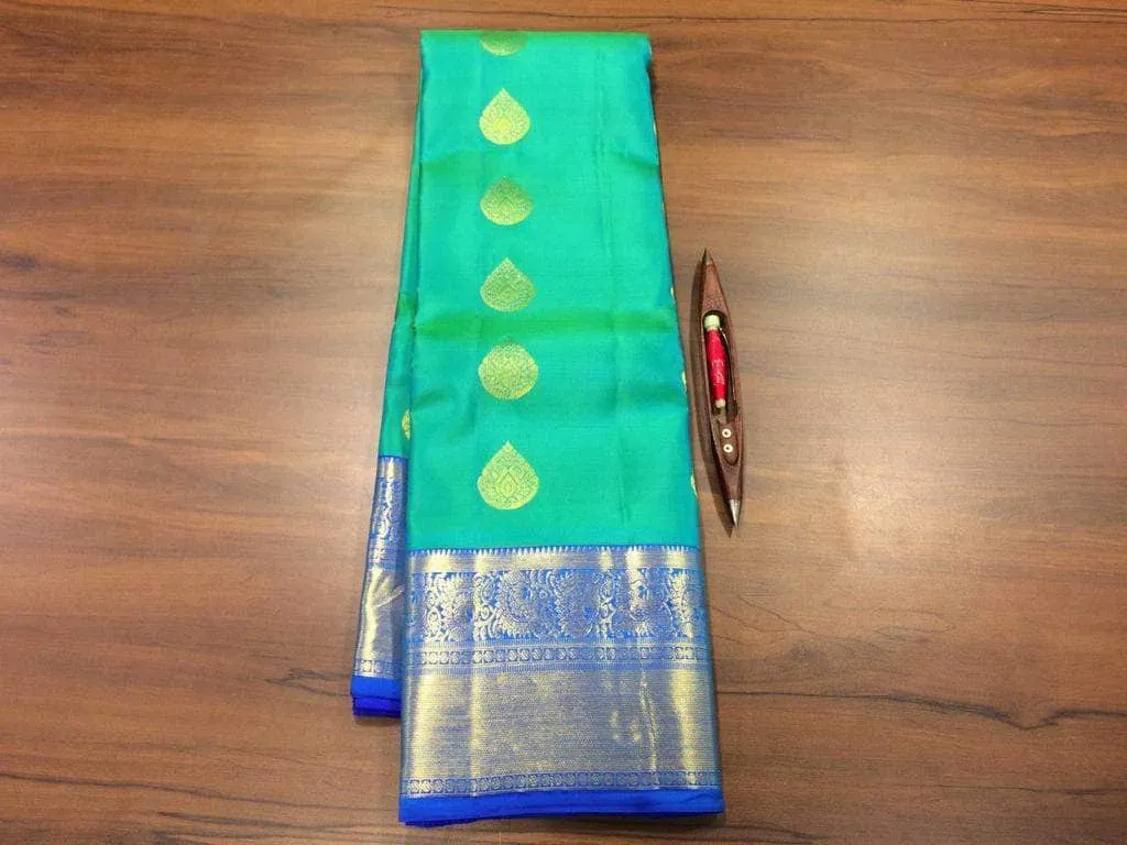 Pure Kanchipuram Silk Silver Zari Saree