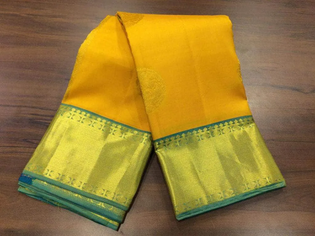Pure Kanchipuram Silk Silver Zari Saree