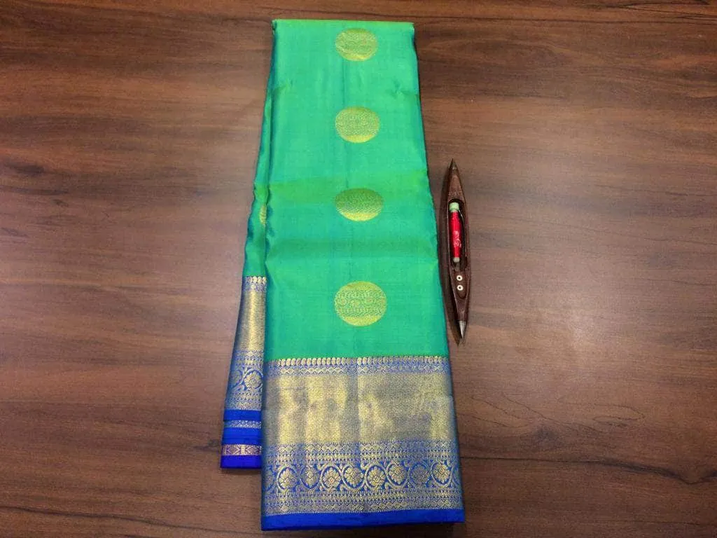 Pure Kanchipuram Silk Silver Zari Saree