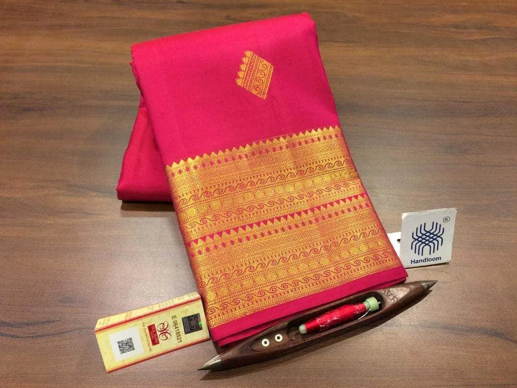 Pure Kanchipuram Silk Silver Zari Saree