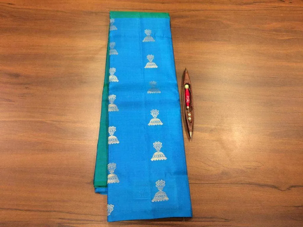 Pure Kanchipuram Silk Silver Zari Saree