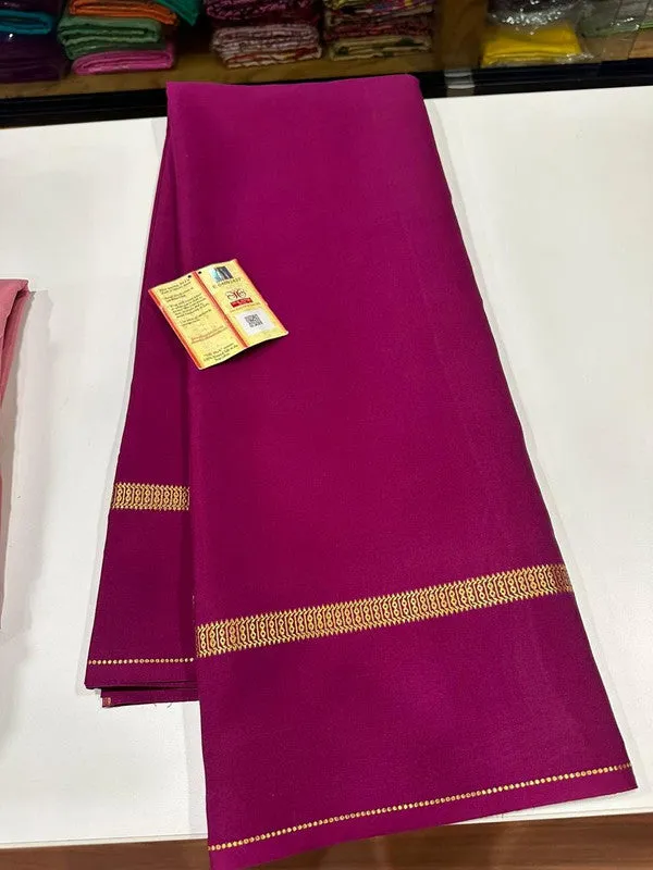 Pure Mysoore Bentex Border Silk Saree