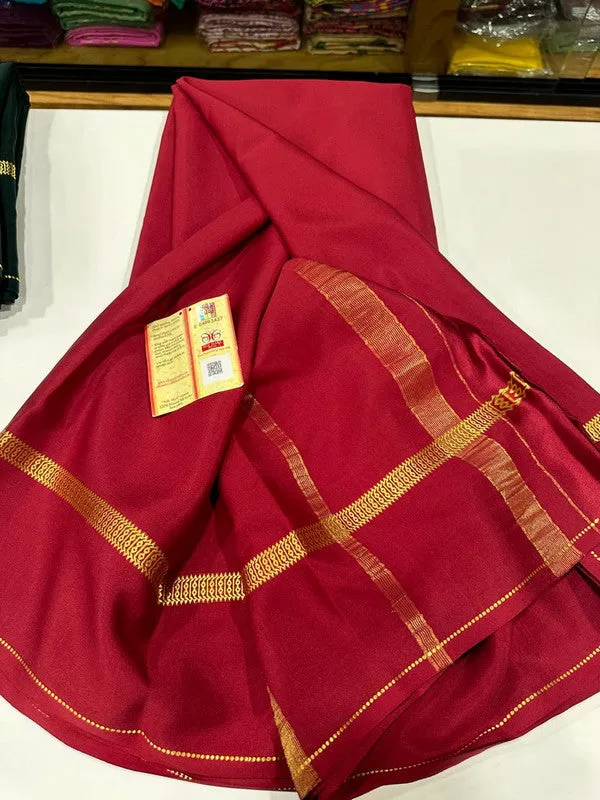 Pure Mysoore Bentex Border Silk Saree