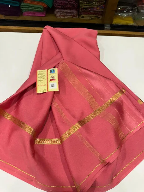 Pure Mysoore Bentex Border Silk Saree