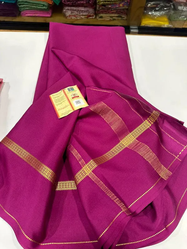 Pure Mysoore Bentex Border Silk Saree