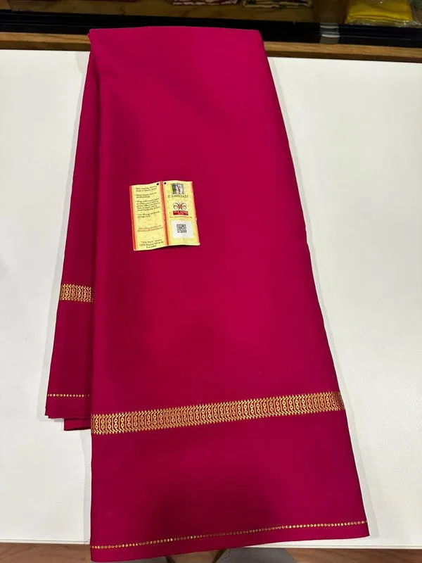 Pure Mysoore Bentex Border Silk Saree