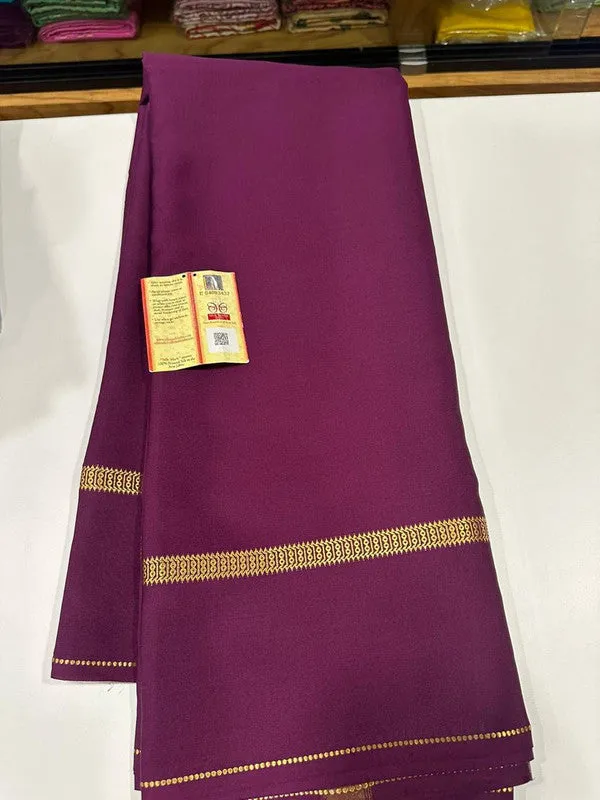 Pure Mysoore Bentex Border Silk Saree