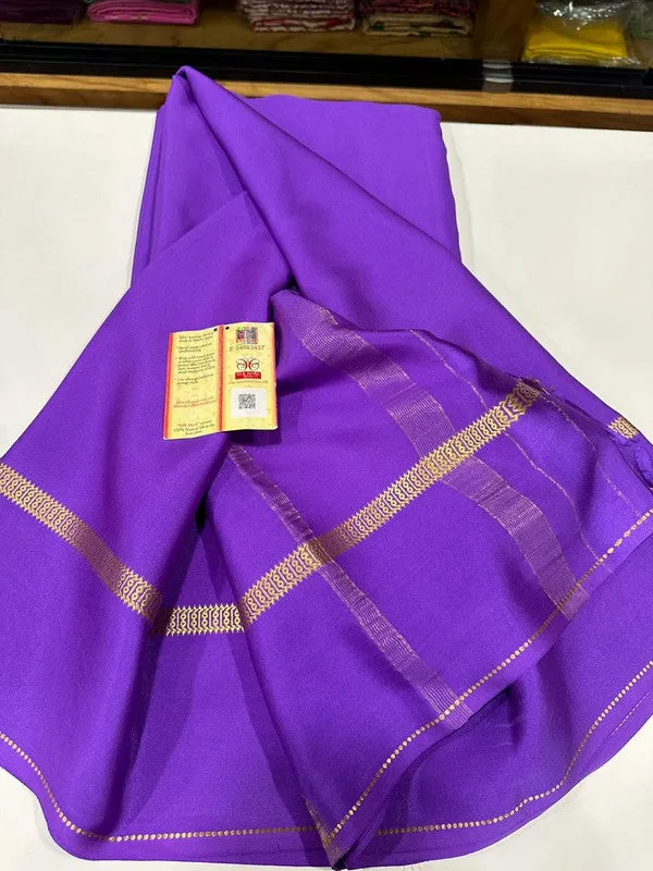 Pure Mysoore Bentex Border Silk Saree