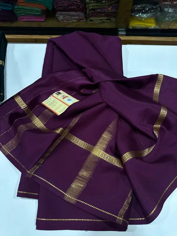 Pure Mysoore Bentex Border Silk Saree