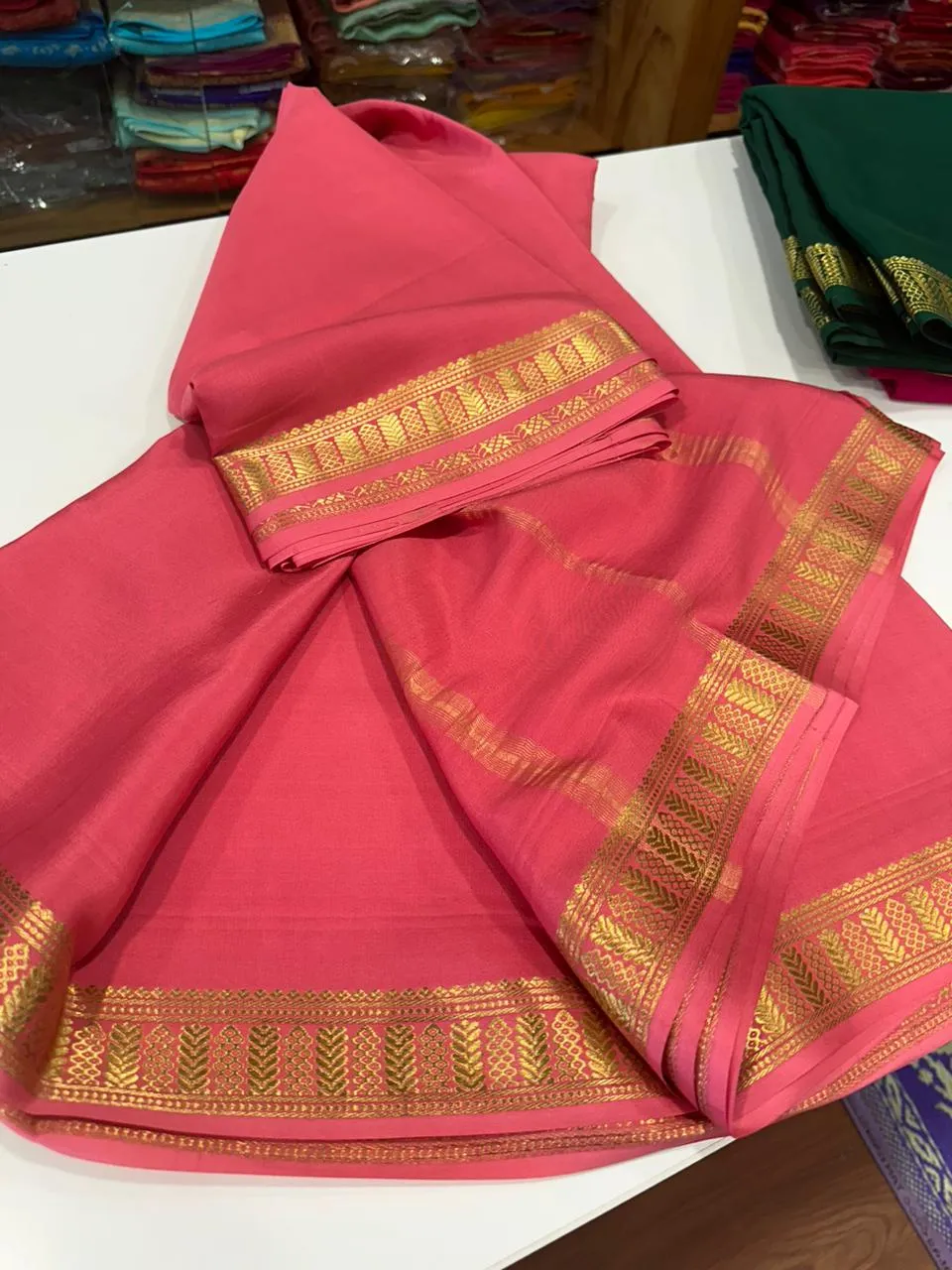 Pure Mysoore Silk Plain Saree