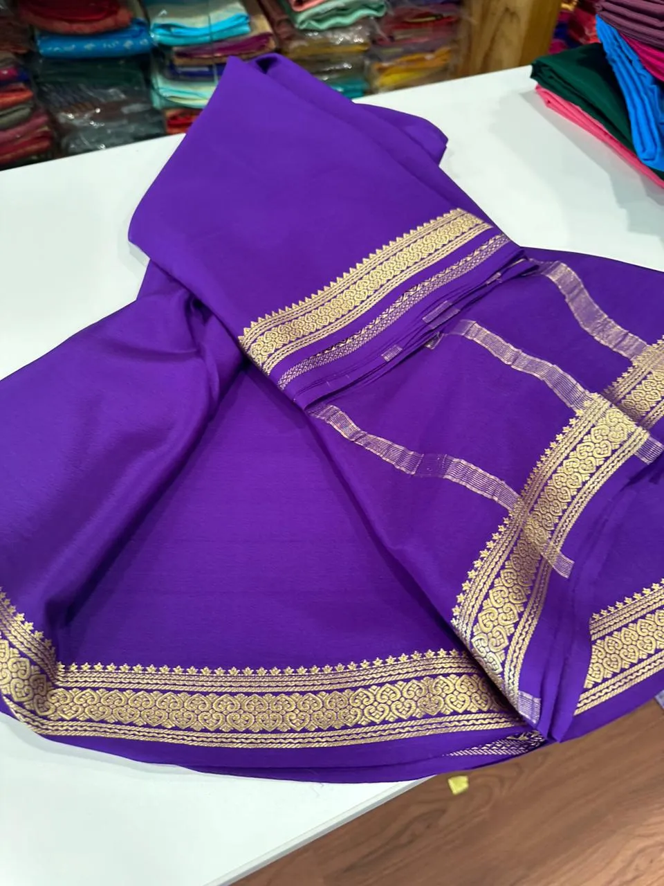 Pure Mysoore Silk Plain Saree