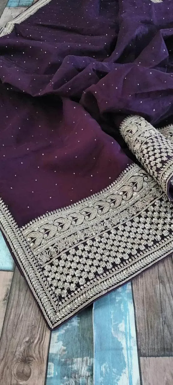 Pure Organza Silk Saree