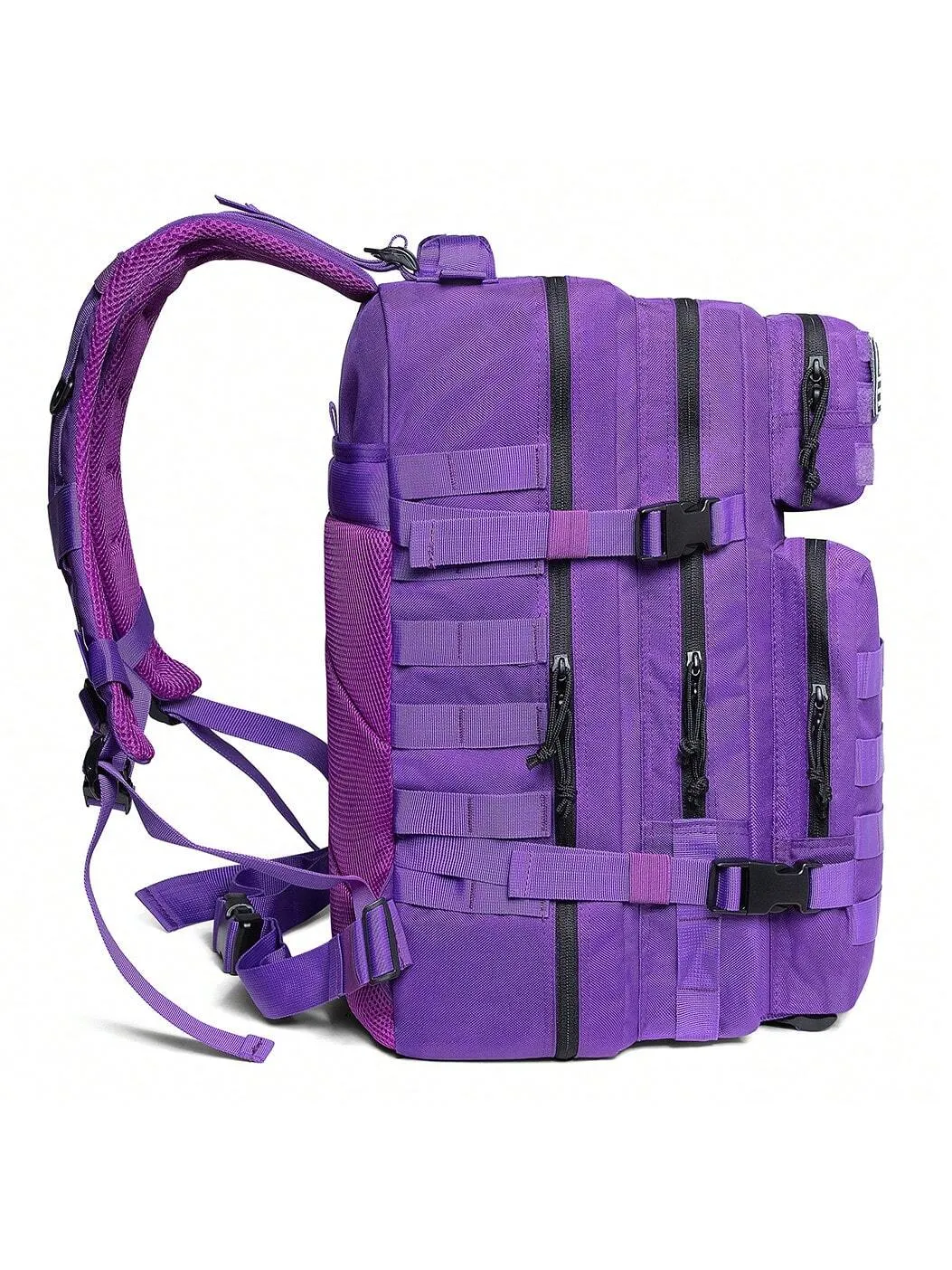 QT&QY 45L  tactics Crossfit Backpacks for Men/Women GYM Fitness Molle  Assault Pack Pack 3 Day Survival Bag Hiking Trekking Rucksack(Purple)