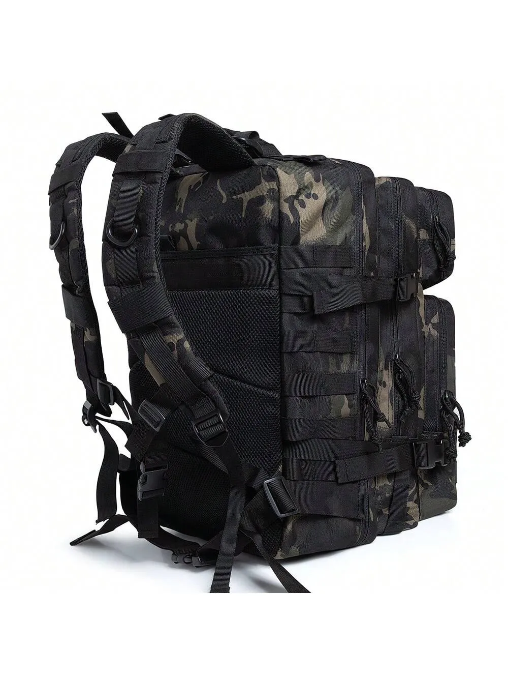 QT&QY 45L  tactics Crossfit Backpacks for Men/Women GYM Fitness Molle  Assault Pack Pack 3 Day Survival Bag Hiking Trekking Rucksack(Purple)