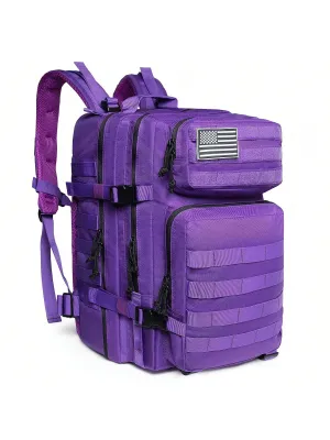 QT&QY 45L  tactics Crossfit Backpacks for Men/Women GYM Fitness Molle  Assault Pack Pack 3 Day Survival Bag Hiking Trekking Rucksack(Purple)
