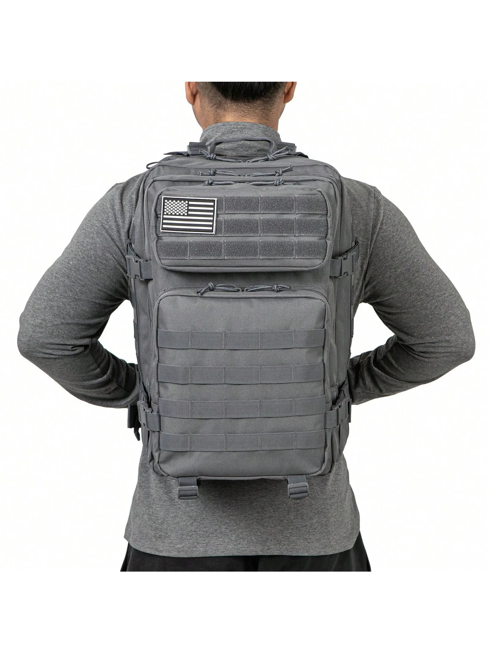 QT&QY 45L  tactics Crossfit Backpacks for Men/Women GYM Fitness Molle  Assault Pack Pack 3 Day Survival Bag Hiking Trekking Rucksack(Purple)