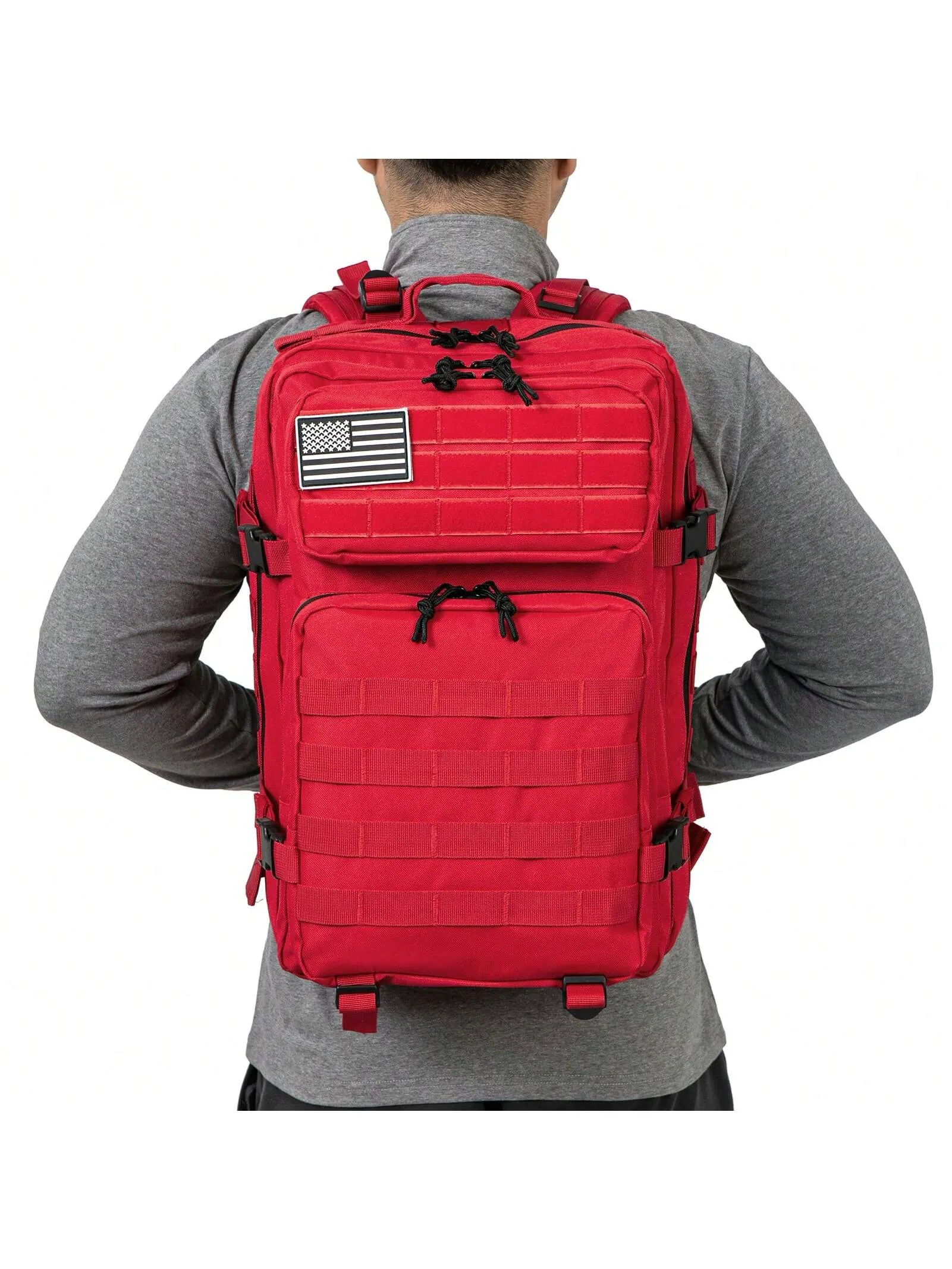 QT&QY 45L  tactics Crossfit Backpacks for Men/Women GYM Fitness Molle  Assault Pack Pack 3 Day Survival Bag Hiking Trekking Rucksack(Purple)