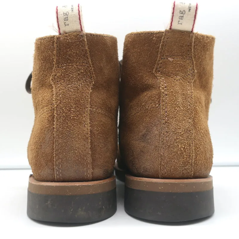 Rag & Bone Lace-Up Boots Rowan Brown Suede Size 8