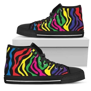 Rainbow Print High Tops