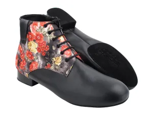 RCCL9001 Black Leather & 286 Flower Satin