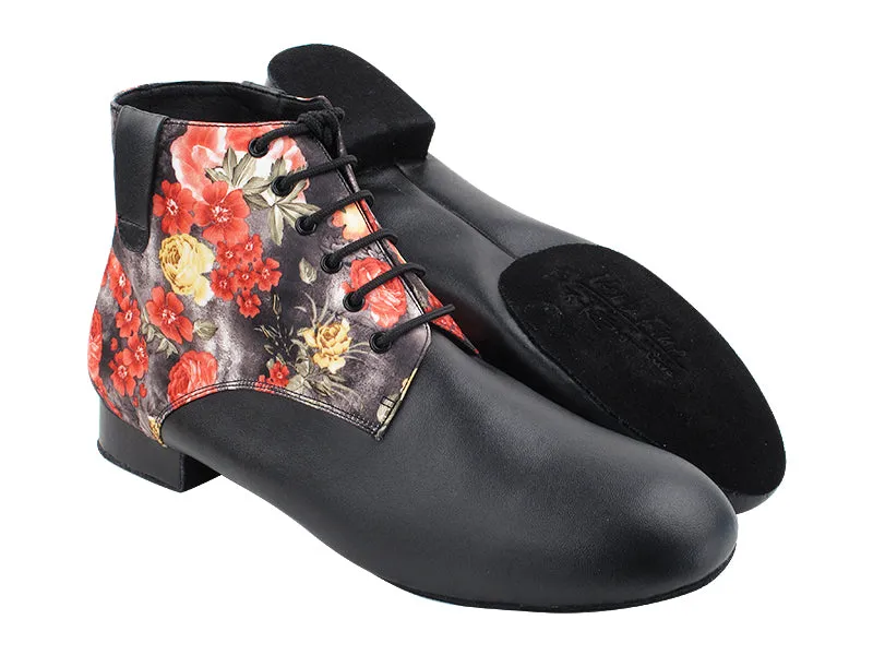 RCCL9001 Black Leather & 286 Flower Satin